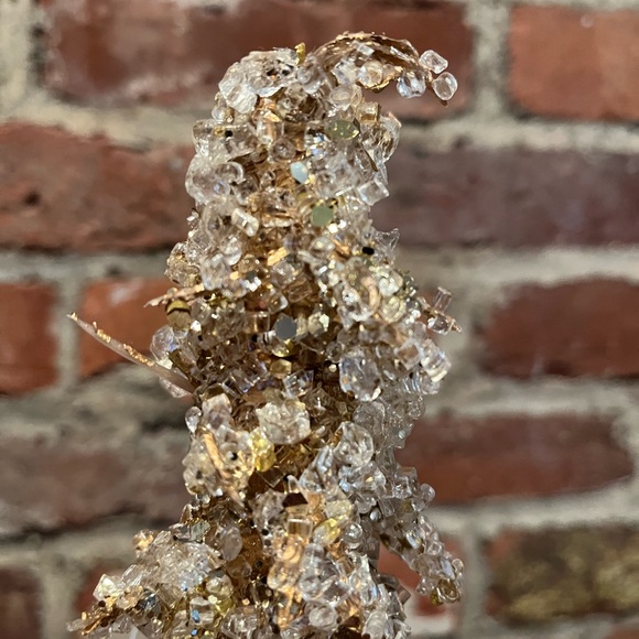 Rachel Zoe gold sparkly Christmas trees. One is 30 inches. The smaller one is 18 - Picture 14 of 16